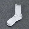Meias Masculinas de Outono e Inverno Meia-calça Fundo Atoalhado Algodão Espessado Meia Longa Esportiva Basquete Tendência Branca Meia de Cano Alto Branca
