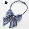 Gravata com Zíper Preguiçoso Feminina Versátil Vestido de Negócios Trabalho Masculina Gravata Dupla Gravata Pequena Feminina Gola Listrada Flor