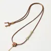 Cuerda Original de Cuero Hecha a Mano para Hombres y Mujeres, Cuerda para Cadena de Suéter, Colgante Sencillo, Cuerda para Colgante de Jade, Cuerda para Colgar Cuentas Dzi