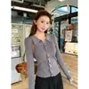 Cárdigan de punto para mujer de otoño con cuello vuelto, adecuado para usar como capa exterior o como capa interior, nuevo top de alta gama con cuello POLO de invierno 2026
