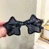 Óculos com Armação de Estrela de Cinco Pontas Descolados, Óculos de Sol Coloridos como Doces, Óculos de Sol Transparentes com Glitter Doce e Descolado, Tendência de Passarela para Meninos e Meninas