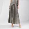 Comercio Exterior Pantalones Miyake para Mujer Pantalones de Pierna Ancha Moda Nuevo Gama Alta Holgados Talla Grande Ajustados Pantalones Plisados Pantalones Bronceados
