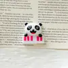 Acessórios de Resina de Panda Fofo para Festa Patches de Desenho Animado Ímãs de Geladeira DIY Materiais para Presilha de Cabelo Venda por Atacado