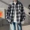 Comercio exterior transfronterizo, cuadros, primavera y otoño, estilo americano, nueva chaqueta de camisa para hombre y mujer, manga larga, estilo Hong Kong, holgada, casual, top retro