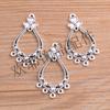 2020 nuevo 2 colores 23 * 41 mm aleación DIY accesorios de joyería colgante hierba de 3 hojas conector poroso gota de agua