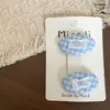 Nuevo Clip para el Cabello con Lazos Cuadros Florales Azul Claro, Diadema, Pasador, Pinza Lateral, Banda Elástica para Niños