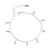 Pulseira de Corrente com Pérola Natural em Prata de Lei 925 para Mulheres Design Simples de Nicho Versátil Pulseira de Contas Redondas Facetadas B6622