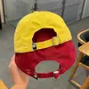 Gorra de béisbol Rhole 2024 verano nuevo para hombre y mujer estilo callejero letra G pico de pato amarillo bordado facial pequeño moderno