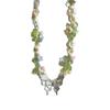 Estilo Quente do Xiaohongshu Novo Estilo Chinês Pulseira de Borboleta Tecida à Mão Fashionável e Fresca Pulseira de Flor Verde Ajustável