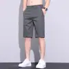 Pantalones Cortos de Seda de Hielo Secado Rápido de Cinco Puntos para Hombre, Holgados, Pierna Recta, Casual, de Longitud Media, Verano 2025, Delgados, Transpirables, Pantalones de Vestir de Cinco Puntos
