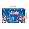 Temu Cruzamento da Fronteira Dia da Independência Americana Tecido de Fundo Banner Atmosfera Festiva Banner de Festa Tecido Pendurado Layout Bandeira Atacado