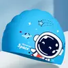 Nueva Gorra de Natación de Silicona de Dibujos Animados para Niños Niñas Cabello Largo Impermeable Protectores de Oídos Sin Tirarles de la Cabeza Natación
