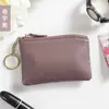 Cartera de Monedas Artesanal de Cuero Suave Mini Corta Doble Cremallera Multicapa Pequeña Cartera Estilo Mamá Compacta Cartera de Monedas para Mujer