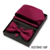 Conjunto de Presente Masculino com Gravata Lisa e Gravata Borboleta de 4 Peças Caixa para Casamento Terno Formal Gravata Decorativa Venda Quente Transfronteiriça em Estoque