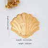 Broche de concha metálica transfronteiriço, broche de vieira dourado brilhante, acessório de terno de alta qualidade para férias à beira-mar, atacado