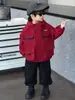 Chaqueta de Otoño para Niños 2026 Nuevo Estilo Coreano Cortavientos con Capucha para Niños Pequeños Ropa de Trabajo Elegante para Primavera y Otoño