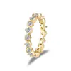 Estilo de moda S925 Plateado con Oro de 18K Anillo Redondo de Moissanita de 2.5mm Venta Cruzada Mejor Vendido para Mujeres Anillo de Boda