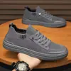 Zapatos sin cordones para hombre, Zapatos planos de verano transpirables de punto volador, Deportivos casuales ligeros de malla tejida de suela suave, Venta al por mayor