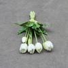 Cola macia flor artificial de alta qualidade 4 flores 3 botões sensação hidratante Tulipa ornamentos para fotografia flores artificiais decorativas vendas diretas da fábrica