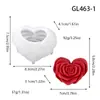 Molde de silicone de rosa tridimensional 3D, molde de bolo mousse pudim de grau alimentício, lua do Festival do Meio Outono bolo lunar vela de aromaterapia