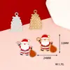 Accesorios DIY Navideños Transfronterizos Muñeco de Nieve Árbol de Navidad Pendientes Collar Llavero Colgante Decoración Colgante Festiva