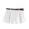 Comercio Exterior 2026 Primavera Nuevo Estilo Europeo y Americano Moda Femenina Casual Sueltos de Cintura Alta con Cinturón 4387472