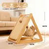 Placa arranhadora de gato e cama de gato combinadas, durável e sem soltar pelos, árvore de gato de madeira maciça, economizadora de espaço, com tapete de sisal e arranhador de gato, suprimentos para animais de estimação