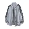 Informe de Inspección Ropa de Conjunto para Pareja Adolescente Suelta Tres Rayas Cuello Alto Protección UV Protección Solar Ropa Deportiva Exterior para Hombre
