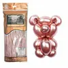 Globos largos de látex mágicos 260 globos de un solo color forma de animal decoración cromada dorada y plateada globos metálicos de 1.8g