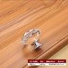 Tirador de cristal de un solo orificio k9 con forma de diamante, esférico, redondo, moderno, de vidrio transparente, para puerta de gabinete de cajón, tirador para mueble de 30 mm