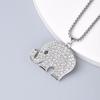 Colar feminino moda novo colar de diamantes bonito pingente masculino hip hop pingente longo suéter cadeia acessórios