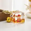 Chaveiro criativo de mamon de areia movediça pingente requintado para mochila vem com chaveiro de mamon dourado de areia movediça da sorte