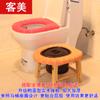 Ke Mei madera maciza silla de inodoro para mujeres embarazadas taburete sin instalación inodoro móvil taburete inodoro portátil para ancianos