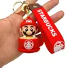 Taza de Té Starbucks Mickey Minnie Mario Bolsa de Regalo Creativa Llavero Colgante de Pegamento Suave de PVC