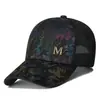 Gorra de Béisbol Coreana de Moda Nueva de Verano para Mujer con Logo m Estampado Dorado Diseño de Camuflaje Versátil Estilo Callejero Sombrero para el Sol