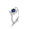 Amazon AliExpress suministran anillo geométrico creativo de alta calidad con incrustaciones de circonita para mujer Anillo abierto para dedo índice