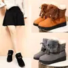 Botas de Neve para Novos Alunos do Inverno 2026 Botas Curtas Versáteis com Forro de Lã Espessadas Botas Curtas Quentes para Tornozelo Botas de Algodão de Cano Alto Femininas