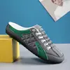 Zapatos de Hombre Transfronterizos Zapatos Doug Zapatos Casuales Planos Nuevos de Primavera y Otoño Zapatos de Conducción de Fondo Suave de Moda Zapatos de Hombre de Medio Dedo Zapatos de Moda