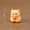 Figuras lindas y adorables de ositos, accesorios de decoración DIY para casa de muñecas, paisaje en miniatura de mesa, adornos para coche, figuras de resina