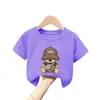 Roupas de Verão para Crianças Camiseta de Manga Curta para Meninos Estilo Verão Roupas Infantis Tops para Meninos 2026 Novo Algodão Puro Respirável Soltas