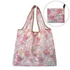 Bolsa de compras feminina de nylon, prática e portátil, para compras em lojas, supermercados, bolsa de ombro para compras, pode ser Vendida no Atacado