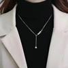 Outono e inverno lã corrente triângulo geométrico drawable colar luz luxo ins moda all-match elegante simples colar interno