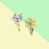 Europa y Estados Unidos transfronterizo nuevo broche de girasol de Van Gogh esmalte pintado pin de flor de iris de Van Gogh venta al por mayor