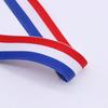 Cinta de Tejido Liso de Poliéster de Alta Densidad para Manualidades DIY, Disponible en 1 cm-2,5 cm Rojo, Blanco y Azul Rayado Cintas de Medalla para Uso Transfronterizo