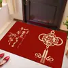 Novo Capacho de Entrada Estilo Chinês Corredor Absorvente de Água Secagem Rápida Resistente à Sujeira Fácil de Limpar Antiderrapante Tapete de Pé Doméstico Festivo