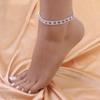 AliExpress Mais Vendido Tornozeleira Simples de Strass em Grade Europeia e Americana Combina com Tudo Sexy Acessórios de Corrente de Tornozelo de Praia para Mulheres Tornozeleira