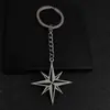 Diseño Personalizado Geométrico Europeo y Americano Colgante de Estrella de Ocho Puntas Llavero Conjunto Colgante Versátil para Ropa Accesorios