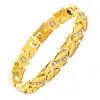 Pulsera Magnética de Diamantes de Hoja Popular de Amazon Transfronteriza Cobre Rojo Antiguo Cepillado Ajustable Pulsera de Pareja Pulsera