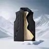Chaqueta gruesa forrada de polar para otoño e invierno, sudadera de lana de cordero, chaleco negro holgado cálido para hombres jóvenes, ropa de abrigo