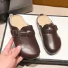 Nuevos Zapatos de Algodón Gruesos de Suela Gruesa para el Hogar, Slip-On de Felpa, Engrosados, Antideslizantes, Cálidos, de Punta Cerrada, Tipo Birkenstock para Mujeres, para Uso en Exteriores
